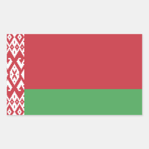 Patriottische Wit-Rood-Witte Vlag van Belarus Rechthoekige Sticker