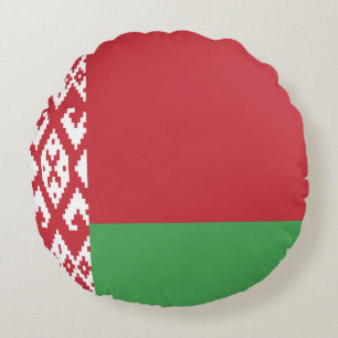 Patriottische Wit-Rood-Witte Vlag van Wit-Rusland Rond Kussen