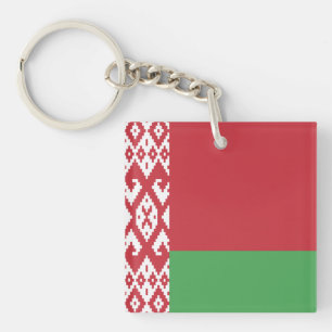 Patriottische Wit-Rusland Vlag Sleutelhanger