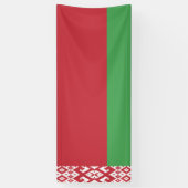 Patriottische Wit-Russische vlag Spandoek (Verticaal)