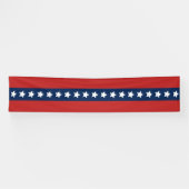 Patriottische witte sterren en blauwe en rode stre spandoek (Horizontaal)
