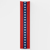 Patriottische witte sterren en blauwe en rode stre spandoek (Verticaal)