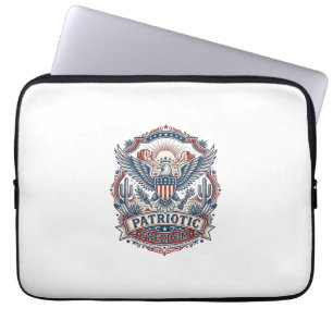 Patriottische woestijn zuidwesten trots vector gra laptop sleeve