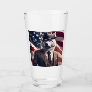 Patriottische Wolf   Glas