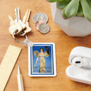  Patriottische Woman Angel, koopt oorlogsobligatie Sleutelhanger