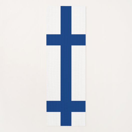 Patriottische Yoga Mats met vlag van Finland Yogamat (Voorkant)