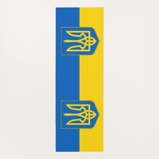 Patriottische Yoga Mats met vlag van Oekraïne Yogamat (Achterkant)