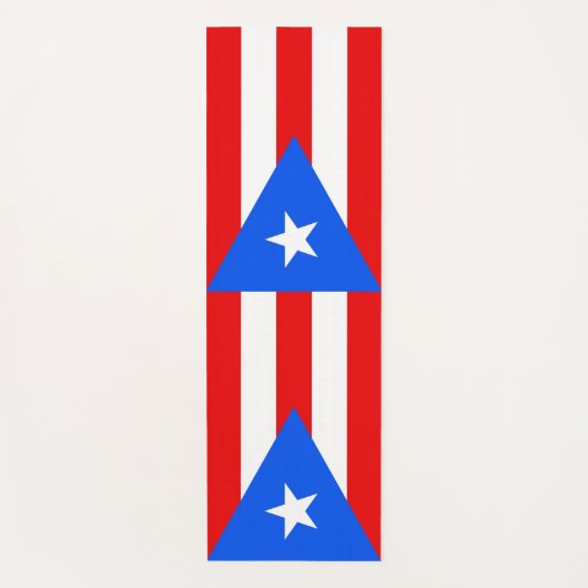 Patriottische Yoga Mats met vlag van Puerto Rico Yogamat (Voorkant)