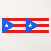 Patriottische Yoga Mats met vlag van Puerto Rico Yogamat (Voorkant (horizontaal))