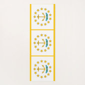 Patriottische Yoga Mats met vlag van Rhode Island Yogamat (Achterkant)