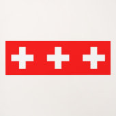 Patriottische Yoga Mats met vlag van Zwitserland Yogamat (Achterkant (horizontaal))