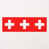 Patriottische Yoga Mats met vlag van Zwitserland Yogamat (Voorkant (horizontaal))