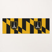 Patriottische Yoga Matten met vlag van Baltimore,  (Achterkant (horizontaal))