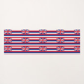 Patriottische Yoga Matten met vlag van Hawaï, Vere (Achterkant (horizontaal))