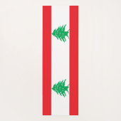 Patriottische Yoga Matten met vlag van Libanon (Achterkant)