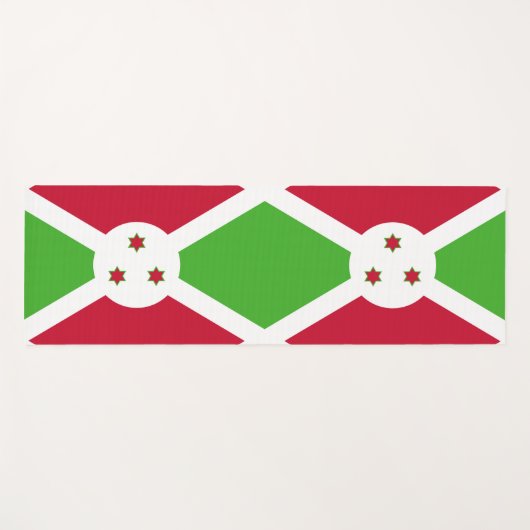 Patriottische yogamatten met vlag van Burundi Yogamat (Voorkant (horizontaal))