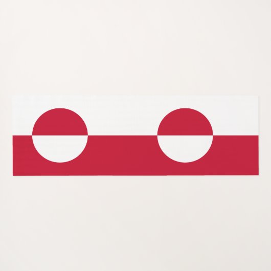 Patriottische yogamatten met vlag van Groenland Yogamat (Achterkant (horizontaal))