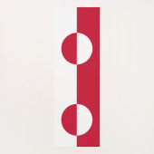 Patriottische yogamatten met vlag van Groenland Yogamat (Achterkant)