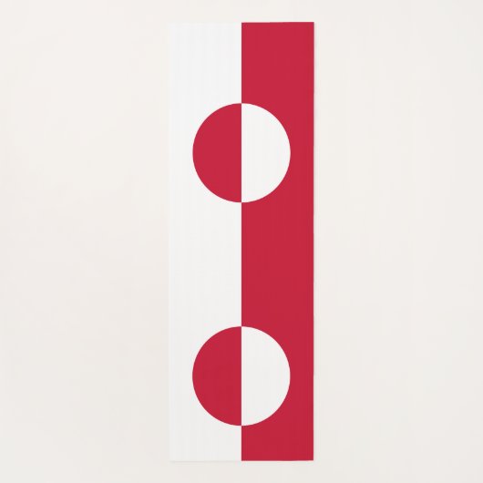 Patriottische yogamatten met vlag van Groenland Yogamat (Achterkant)