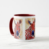 Patriottische Zebra Mok (Voorkant links)