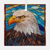 Patriottische zeearend bevlekt glas ornament (Achterkant)