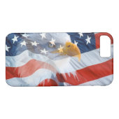 Patriottische zeearend boven de Amerikaanse vlag Case-Mate iPhone Case (Achterkant (Horizontaal))