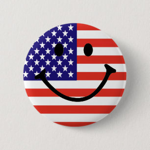 Patriottische zeemijlvlakte ronde button 5,7 cm