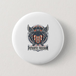 Patriottische Zeeschildpad Ronde Button 5,7 Cm
