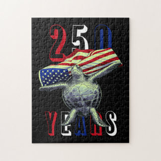 Patriottische Zeeschildpad USA 250 Jaar Amerikaans Legpuzzel