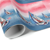 Patriottische zeilboten cadeaupapier (Rol Hoek)