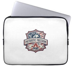 Patriottische zomerkampgeest vector grafische T-sh Laptop Sleeve