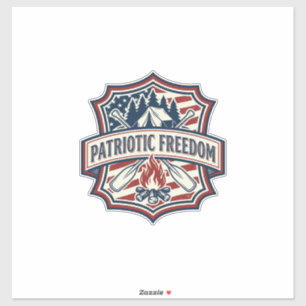 Patriottische zomerkampgeest vector grafische T-sh Sticker