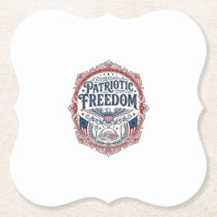 Patriottische zondag brunch vector grafische tee_1 kartonnen onderzetters