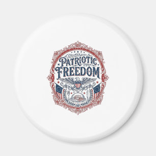 Patriottische zondag brunch vector grafische tee_1 magneet