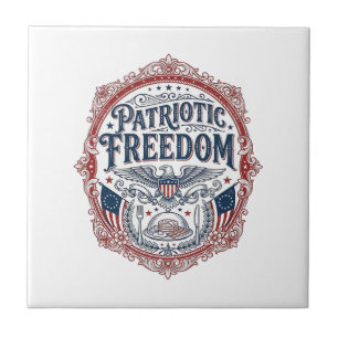 Patriottische zondag brunch vector grafische tee_1 tegeltje