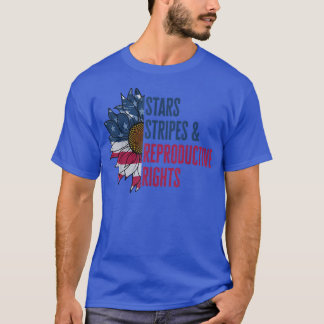 Patriottische zonnebloem USA Stars Stripes Reprodu T-shirt