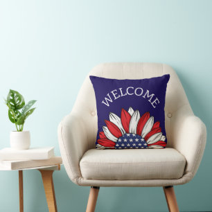 Patriottische Zonnebloem Welkom Kussen