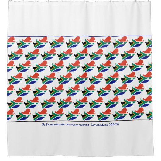 Patriottische ZUID-AFRIKA vlag  scripts Douchegordijn (Voorkant)