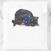 Patriottische zwarte kat Stickers (Tas)