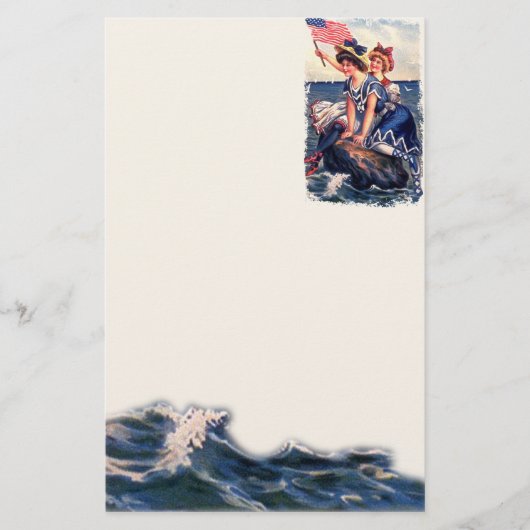  Patriottische Zwemmers Stationery Briefpapier (Voorkant)