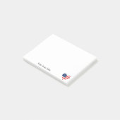 Patriottisme Amerika VS Vlag Hart Custom Post-it® Notes (Schuin)