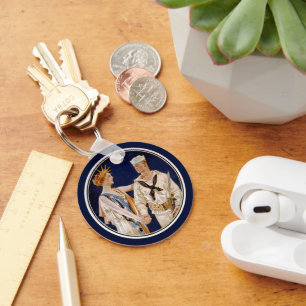  patriottisme, Lady Liberty met Navy Seaman Sleutelhanger