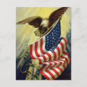 patriottisme, patriottische Eagle American Flag Briefkaart (Voorkant)