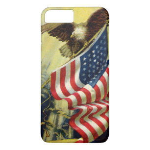  patriottisme, patriottische Eagle American Flag iPhone 8 Plus / 7 Plus Hoesje