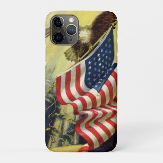  patriottisme, patriottische Eagle American Flag Case-Mate iPhone Case (Achterkant)
