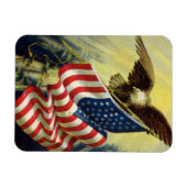 patriottisme, patriottische Eagle American Flag Magneet (Horizontaal)