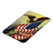 patriottisme, patriottische Eagle American Flag Magneet (Linkerzijde)