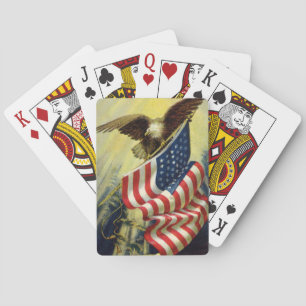  patriottisme, patriottische Eagle American Flag Pokerkaarten