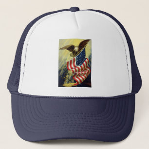  patriottisme, patriottische Eagle American Flag Trucker Pet