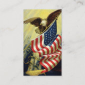 patriottisme, patriottische Eagle American Flag Visitekaartje (Achterkant)